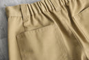 cotton twill wide baggy pants