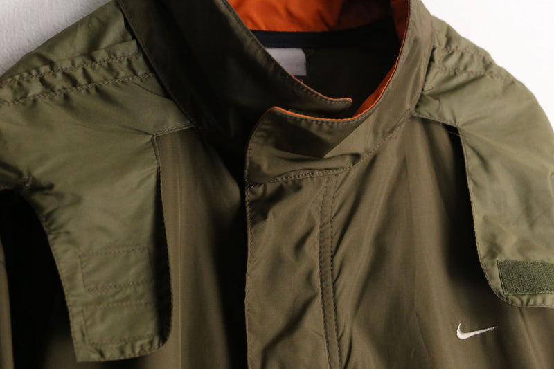 "NIKE" khaki color nylon track jacket