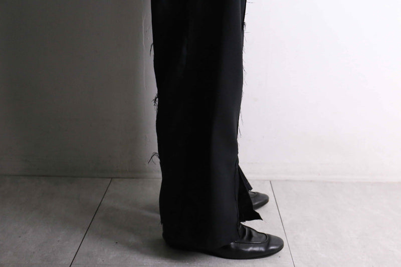 remake "再構築" gradation color docking wide tapered slacks