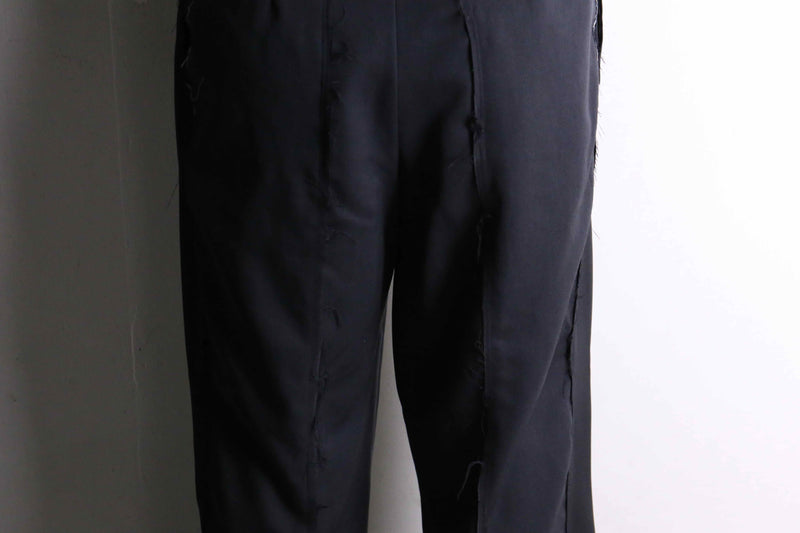 remake "再構築" gradation color docking wide tapered slacks