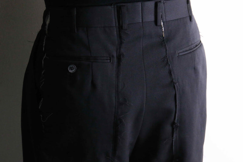 remake "再構築" gradation color docking wide tapered slacks