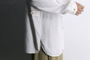 white collarless L/S shirt｜シャツの古着 詳細10