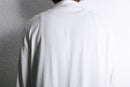 white collarless L/S shirt｜シャツの古着 詳細11