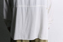 white collarless L/S shirt｜シャツの古着 詳細12