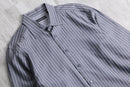 90-00's silk blend cotton stripe shirt