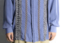 light blue pattern mix L/S shirt