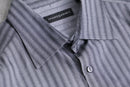90-00's silk blend cotton stripe shirt