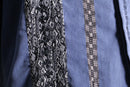 light blue pattern mix L/S shirt