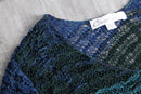 openwork knitting v-neck pull