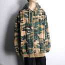camouflage pattern zip hoodie