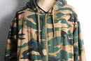 camouflage pattern zip hoodie