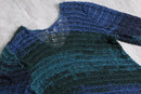 openwork knitting v-neck pull
