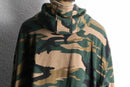 camouflage pattern zip hoodie