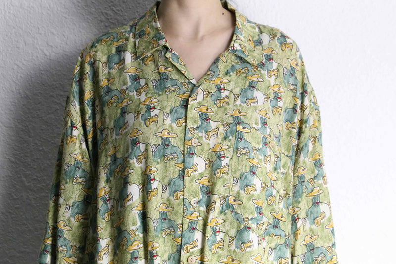 painting design rayon shirt