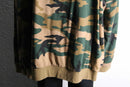 camouflage pattern zip hoodie