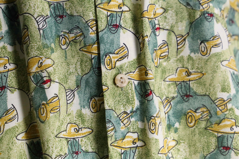 painting design rayon shirt