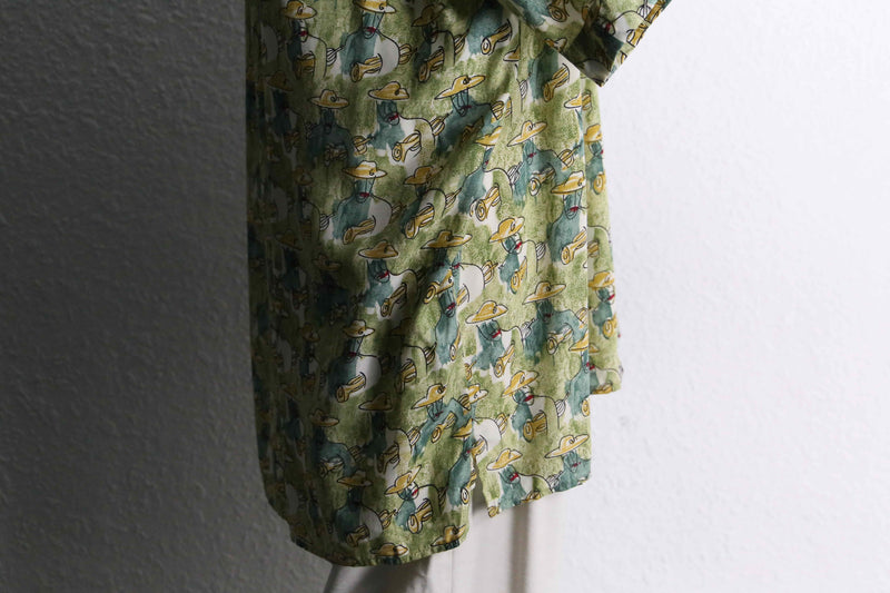 painting design rayon shirt