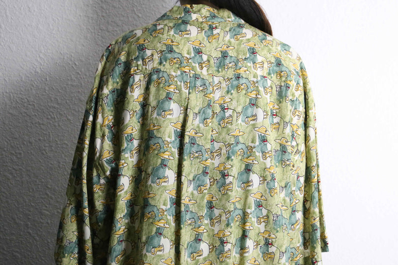 painting design rayon shirt