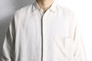 ivory linen double cuffs short shirt