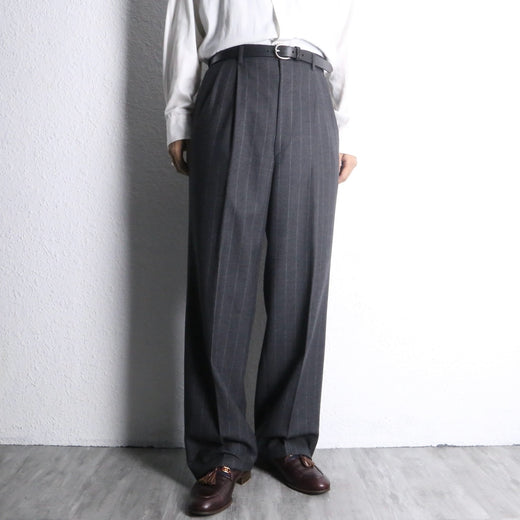 “Burberry’s” gray stripe wool trouser