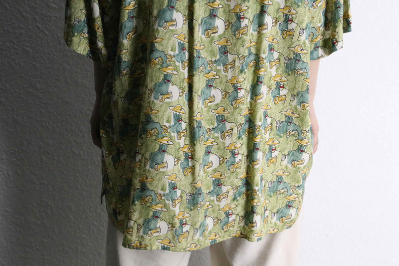 painting design rayon shirt