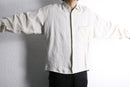ivory linen double cuffs short shirt