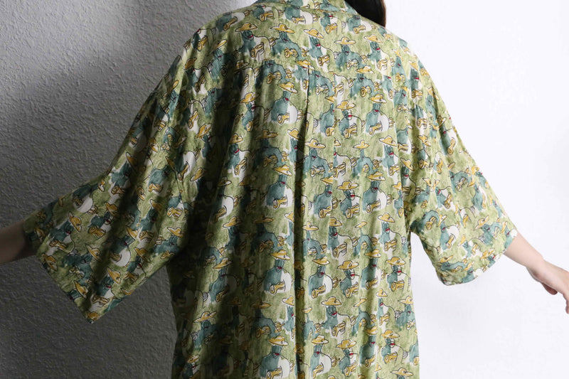 painting design rayon shirt