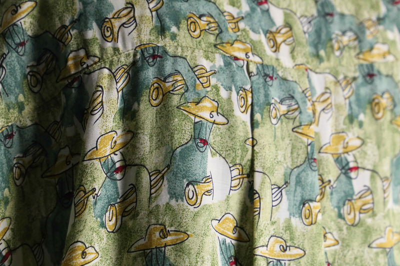 painting design rayon shirt