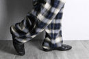 white&navy ombre check easy pants