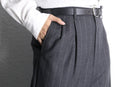 “Burberry’s” gray stripe wool trouser