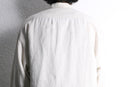 ivory linen double cuffs short shirt