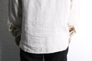 ivory linen double cuffs short shirt