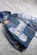 remake patch working denim anorak hoodie — replay limited