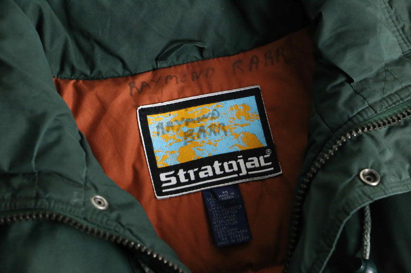 green color short length hi neck down jacket