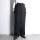 “POAL SMITH” black wide tapered trouser