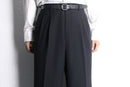 “POAL SMITH” black wide tapered trouser