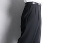 “POAL SMITH” black wide tapered trouser