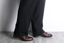 “POAL SMITH” black wide tapered trouser