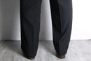 “POAL SMITH” black wide tapered trouser