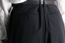 “POAL SMITH” black wide tapered trouser
