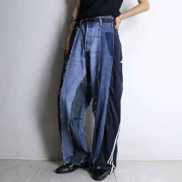 "Re:make" track line wide denim