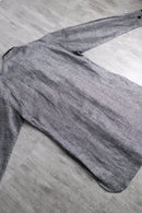 slate multi-button mao collar jacket