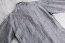 slate multi-button mao collar jacket