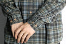 "St. John’s Bay" over check pattern L/S cotton shirt