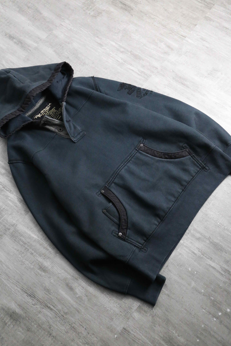 2000s Polo Jeans half button sweat hoodie