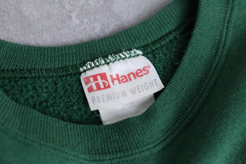 "Hanes" green one color sweat set up