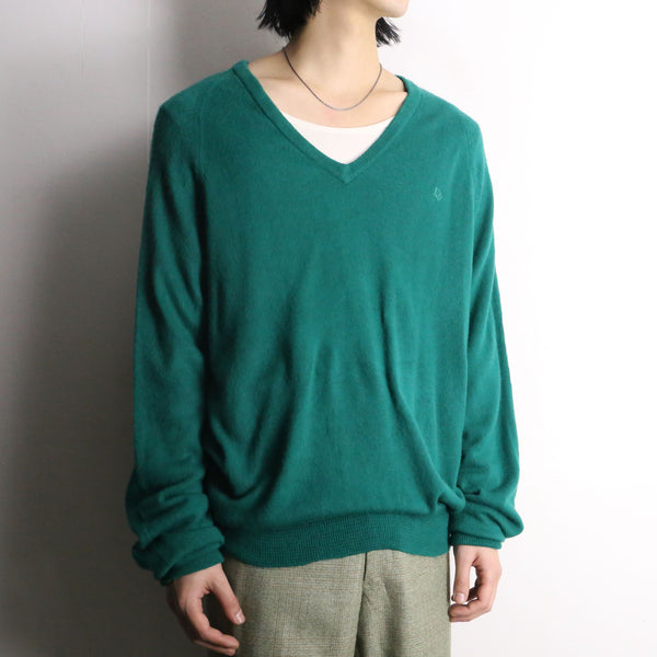"Christian Dior" green color acryl knit