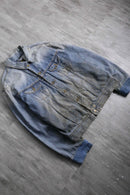 late 1990-00s Lee 220J denim tracker jacket "襤褸"