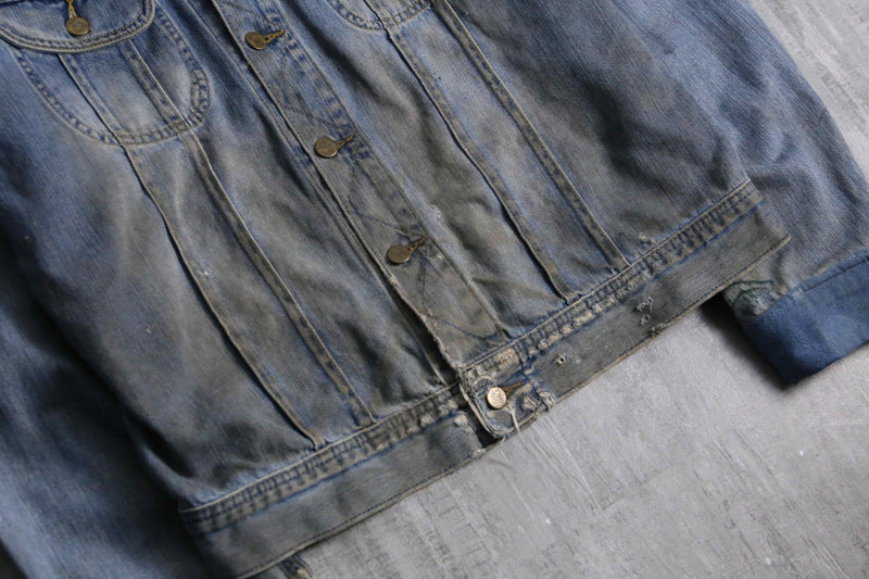 late 1990-00s Lee 220J denim tracker jacket "襤褸"