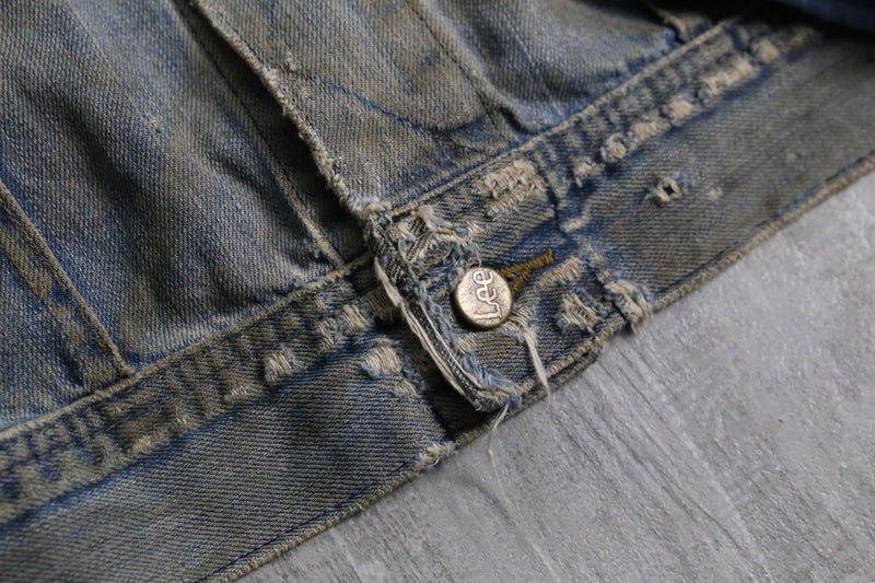 late 1990-00s Lee 220J denim tracker jacket "襤褸"